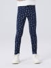 name it Leggings lang NKFVIVIAN AOP in dark sapphire/small flowers