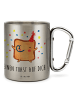 Mr. & Mrs. Panda Kaffeebecher Edelstahl Toast Party mit Spruch in Silber