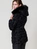 KOROSHI Women's puffer jacket with hood extraib in SCHWARZ