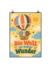 Mr. & Mrs. Panda Poster Heißluftballon fröhlich Design mit Spruch in Weiß