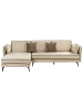 Beliani 3-tlg Ecksofa ALTAN in Beige/Schwarz