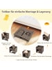 COSTWAY Katzenhaus aus PE-Rattan in Braun