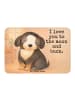 Mr. & Mrs. Panda Magnet Hund Entspannen Design mit Spruch in Weiß