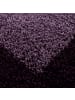 KADIMA DESIGN Teppich Hochflor einfarbig mit Bordüre Polypropylen Wohnzimmer in Violett
