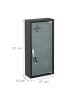 relaxdays Medizinschrank in Schwarz - (B)27 x (H)57 x (T)12 cm