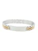 Adeliás Unisex Armband – Gliederarmband aus Edelstahl 21 cm in silber