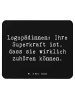 Mr. & Mrs. Panda Mauspad Spruch Logopädin Superkraft mit Spruch in Schwarz