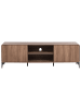 Beliani TV-Schrank COWELL in Braun/Schwarz - (W) 180 x (H) 55 x (L) 40 cm