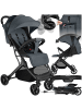 tectake Buggy-Kinderwagen Finn für 0 bis 36 Monate geeignet, Belastbarkeit 15 kg, anthra