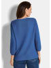 GOLDNER Strickpullover Eleganter Baumwollpullover, Halbarm in royalblau