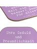 Mr. & Mrs. Panda Glasuntersetzer Spruch Erzieher-Dank mit Spruch in Lavendeltraum