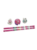 Gabby's Dollhouse Schreibwaren Set 5 teilig 2 Bleistifte 2 Radiergummis Anspitzer