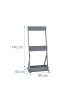 relaxdays Vertikalbeet in Grau - (B)60 x (H)140 x (T)50 cm