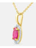 Diamant L'éternel Kette mit Anhänger, mit Rubin, 375 Gelbgold