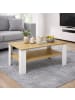 VCM  Sofatisch Couchtisch Beistelltisch Disalo 100x55 in Weiß / Honig-Eiche