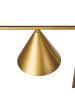 Beliani Stehleuchte MOCAL in Gold/Weiß - (W) 35 x (H) 155 x (L) 28 cm