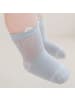 MUNADUNA 3er-Set Baby-Sommersocken mit kleinen Öhrchen in Blau/Grau