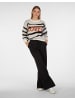 Lovely sisters Statement-Pullover Punar in off white stripe