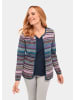 GOLDNER Jacke Jacquardstrickjacke mit farbenfrohem Ringelmuster in bunt / gemustert