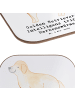 Mr. & Mrs. Panda Glas-Untersetzer Golden Retriever Liebe mit Spruch in Weiß