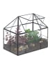 relaxdays Pflanzenterrarium "Haus" in Schwarz - (B)23 x (H)21 x (T)14 cm