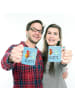 Mr. & Mrs. Panda Kaffeebecher Nachtfalter Schneemann mit Spruch in Eisblau