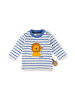 Sigikid Langarmshirt Tiger & Löwe in Weiß-Blau gestreift