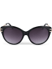 styleBREAKER Cateye Sonnenbrille in Schwarz / Grau-Violett Verlauf