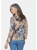 GOLDNER Kurzgröße:  Sweatshirt mit Druck in beige / gemustert