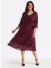 sheego Webkleid in burgund