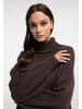 VINAJA Women Strick Rollkragenpullover in Braun