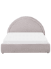 Beliani Doppelbett MOUZON in Beige/Grau - (W) 156 x (H) 108 x (L) 219 cm