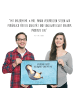Mr. & Mrs. Panda Fußmatte innen Pinguin Lachen mit Spruch in Eisblau