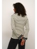 Kaffe Strickpullover KAjordie Slim fit in Turtledove / Black Stripe
