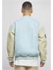 Sean John College Jacket in light blue/light sand