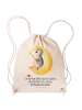 Mr. & Mrs. Panda Stoffrucksack Pinguin Mond mit Spruch in Creme