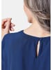 GOLDNER Bluse mit aufregender Ärmellösung in royalblau