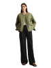 Marc O'Polo Kragenlose Jacke regular in Olive