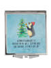 Mr. & Mrs. Panda Handtaschenspiegel quadratisch Pinguin Weihnach... in Eisblau