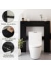 COSTWAY Toilettenschrank mit 2 Türen 89 x 18 x 99 cm in Schwarz