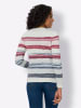 Sieh an! Jacquard-Pullover in ecru-rot-geringelt