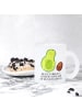 Mr. & Mrs. Panda Glas Avocado Kern rollt mit Spruch in Transparent