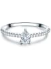 Trilani Ring aus Sterling Silber mit Zirkonia in silber