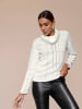 creation L Jacquard-Pullover in ecru-silberfarben