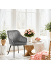 SONGMICS Esszimmerstuhl Tyra in Hellgrau-Schwarz - (B)62.5 x (H)85 x (T)60 cm