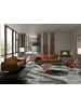Angel Cerdá Sofa 6222 in Tabakbraun / Dunkler Stahl / Walnuss