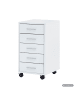 FineBuy Rollcontainer in Weiß / Spanplatte / 33x38x63