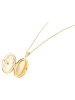 Adeliás Damen Halskette mit Anhänger – Medaillon aus Edelstahl in gold