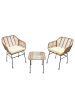 home24 Balkonset Salor 3-teilig in Beige / Schwarz