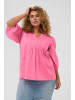 KAFFE curve Bluse kurzarm KCkarlia Regular fit in Pink Power